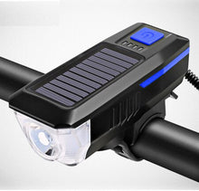 Carregar imagem no visualizador da galeria, Farol de Bicicleta com Energia Solar, Lâmpada Recarregável à Prova D'água