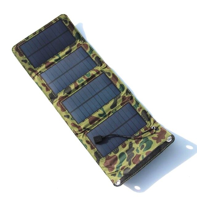 5V 7W USB Carregador Solar Dobrável